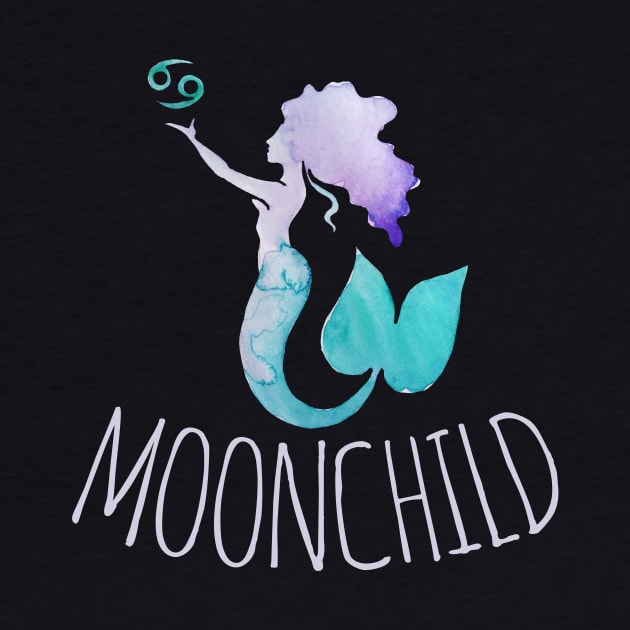 Moonchild cancer zodiac mermaid by bubbsnugg